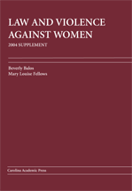 Law and Violence Against Women: 2004 Supplement cover