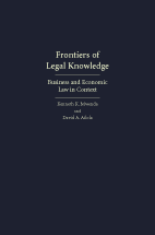 Frontiers of Legal Knowledge: Business and Economic Law in Context cover