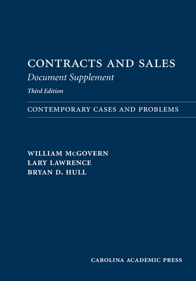 Contracts and Sales Document Supplement, Third Edition