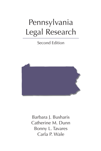 Pennsylvania Legal Research, Second Edition cover