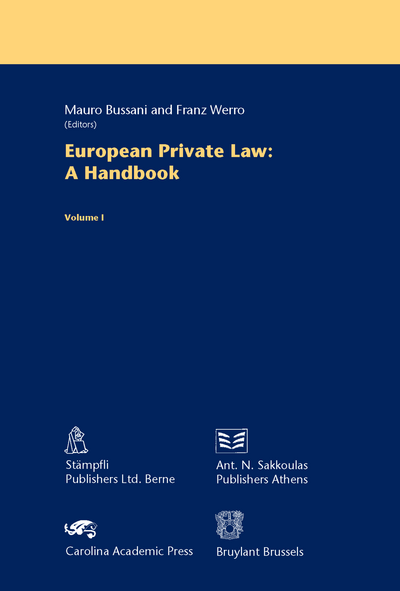 European Private Law: A Handbook cover