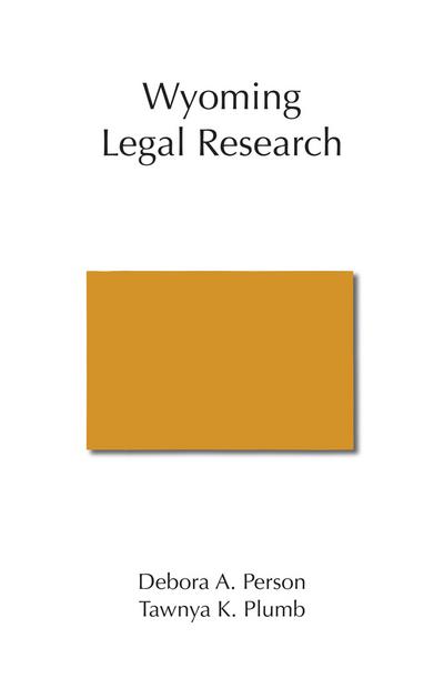 Wyoming Legal Research cover