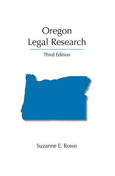Oregon Legal Research, Third Edition cover