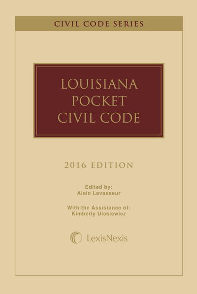 Louisiana Pocket Civil Code, 2016 Edition cover