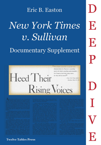 <em>New York Times v. Sullivan</em>: Documentary Supplement cover