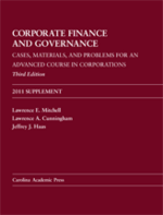 Corporate Finance and Governance, Third Edition, 2011 Supplement cover