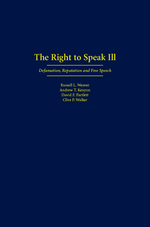 The Right to Speak Ill cover