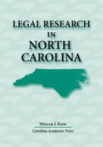 Legal Research in North Carolina cover