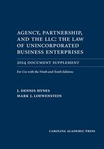 Agency, Partnership, and the LLC: The Law of Unincorporated Business Enterprises Document Supplement cover