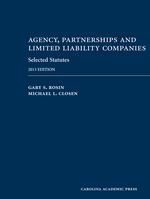 Agency, Partnerships and Limited Liability Companies Selected Statutes jacket